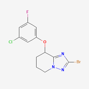 2-Bromo-8-(3-chloro-5-fluorophenoxy)-5,6,7,8-tetrahydro-[1,2,4]triazolo[1,5-a]pyridine