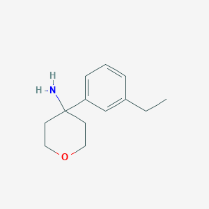 4-(3-Ethylphenyl)tetrahydro-2H-pyran-4-amine