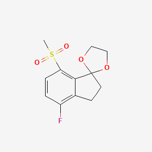 4-Fluoro-7-(methylsulfonyl)-2,3-dihydrospiro[indene-1,2'-[1,3]dioxolane]