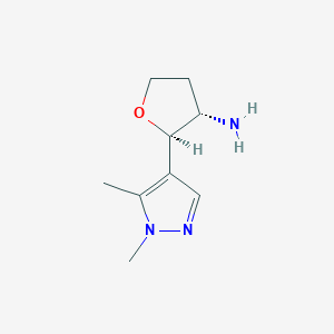 (2R,3S)-2-(1,5-Dimethyl-1H-pyrazol-4-yl)tetrahydrofuran-3-amine