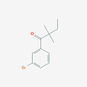 molecular formula C12H15BrO B1293267 3'-Bromo-2,2-dimethylbutyrophenone CAS No. 898765-34-9