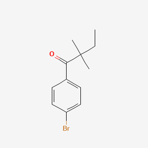 molecular formula C12H15BrO B1293268 4'-Bromo-2,2-dimethylbutyrophenone CAS No. 898765-37-2