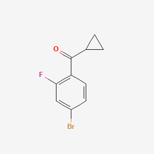 molecular formula C10H8BrFO B1293270 (4-溴-2-氟苯基)(环丙基)甲酮 CAS No. 898790-15-3