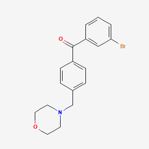 molecular formula C18H18BrNO2 B1293274 3-溴-4'-吗啉甲基二苯甲酮 CAS No. 898769-90-9
