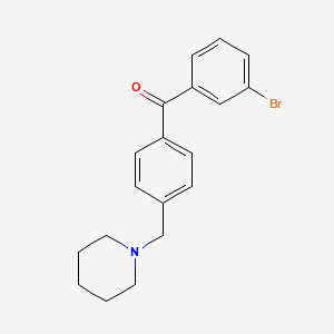 molecular formula C19H20BrNO B1293276 3-溴-4'-哌啶甲基二苯甲酮 CAS No. 898771-29-4