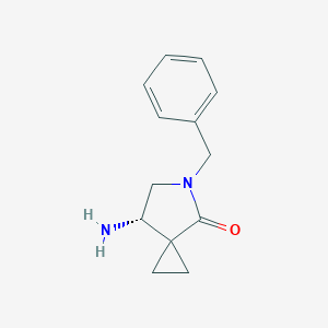 B129328 (S)-7-Amino-5-benzyl-4-oxo-5-azaspiro[2.4]heptane CAS No. 144282-41-7