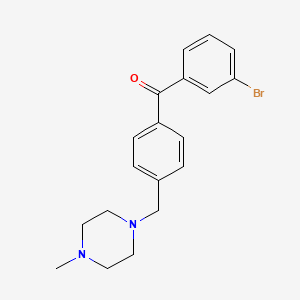 molecular formula C19H21BrN2O B1293292 3-Bromo-4'-(4-methylpiperazinomethyl) benzophenone CAS No. 898783-57-8