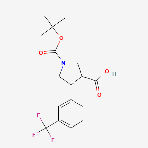 1-(tert-Butoxycarbonyl)-4-(3-(trifluoromethyl)phenyl)pyrrolidine-3-carboxylic acid