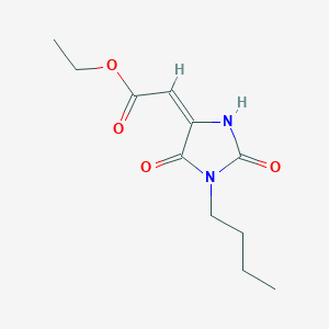 (E)-Ethyl 2-(1-butyl-2,5-dioxoimidazolidin-4-ylidene)acetate