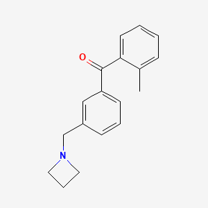 molecular formula C18H19NO B1293302 3'-Azetidinomethyl-2-methylbenzophenone CAS No. 898771-19-2