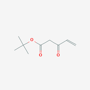 molecular formula C9H14O3 B12933029 4-Pentenoic acid, 3-oxo-, 1,1-dimethylethyl ester CAS No. 88023-67-0