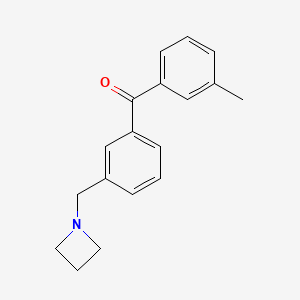 molecular formula C18H19NO B1293303 3-Azetidinomethyl-3'-methylbenzophenone CAS No. 898771-22-7