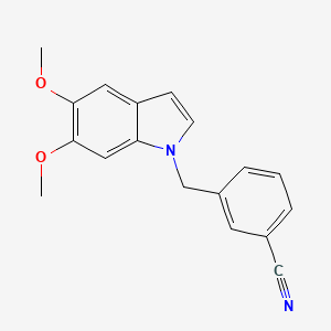 3-((5,6-Dimethoxy-1H-indol-1-yl)methyl)benzonitrile