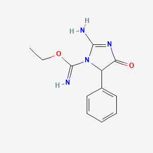 molecular formula C12H14N4O2 B12933093 1-Imidazolidinecarboximidic acid, ethyl ester CAS No. 18755-65-2