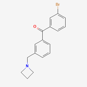 molecular formula C17H16BrNO B1293314 3-Azetidinomethyl-3'-bromobenzophenone CAS No. 898771-57-8