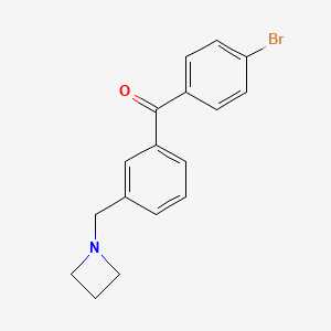 molecular formula C17H16BrNO B1293315 3-Azetidinomethyl-4'-bromobenzophenone CAS No. 898771-59-0