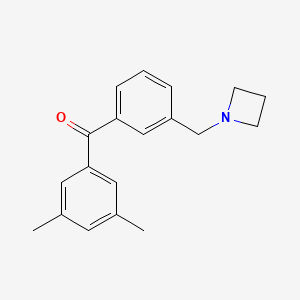 molecular formula C19H21NO B1293323 3'-Azetidinomethyl-3,5-dimethylbenzophenone CAS No. 898771-79-4