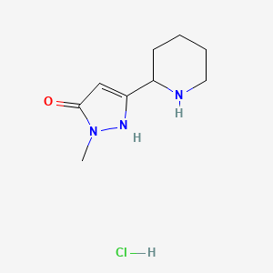 1-Methyl-3-(piperidin-2-yl)-1H-pyrazol-5-ol hydrochloride