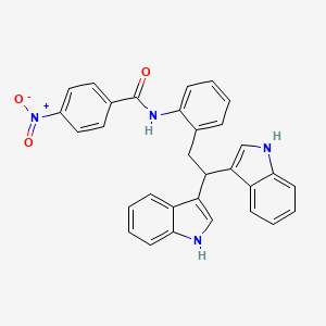 N-(2-(2,2-Di(1H-indol-3-yl)ethyl)phenyl)-4-nitrobenzamide