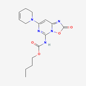 Carbamic acid, (7-(3,6-dihydro-1(2H)-pyridinyl)-2-oxo-2H-(1,2,4)oxadiazolo(2,3-c)pyrimidin-5-yl)-, butyl ester