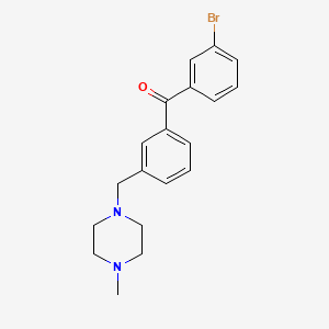 molecular formula C19H21BrN2O B1293334 3-Bromo-3'-(4-methylpiperazinomethyl) benzophenone CAS No. 898788-58-4