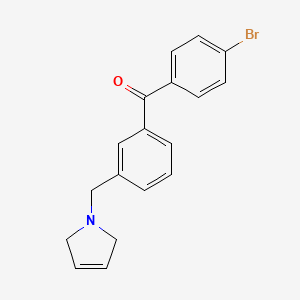 molecular formula C18H16BrNO B1293337 (4-Bromophenyl)(3-((2,5-dihydro-1H-pyrrol-1-yl)methyl)phenyl)methanone CAS No. 898789-98-5