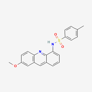 molecular formula C21H18N2O3S B12933390 N-(7-methoxyacridin-4-yl)-4-methylbenzenesulfonamide CAS No. 400768-91-4