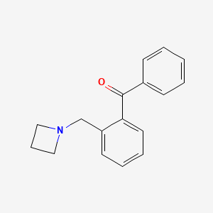 B1293345 2-(Azetidinomethyl) benzophenone CAS No. 898775-42-3