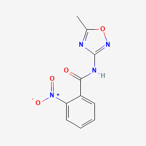 molecular formula C10H8N4O4 B12933462 N-(5-methyl-1,2,4-oxadiazol-3-yl)-2-nitrobenzamide CAS No. 444717-82-2