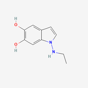 molecular formula C10H12N2O2 B12933480 1-(Ethylamino)-1H-indole-5,6-diol 