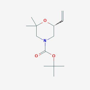 molecular formula C13H23NO3 B12933506 (R)-tert-Butyl 2,2-dimethyl-6-vinylmorpholine-4-carboxylate 