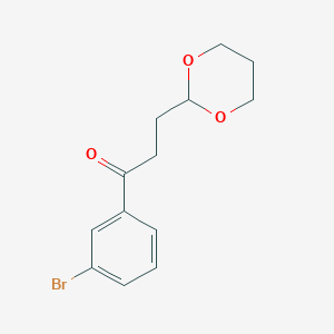 B1293353 3'-Bromo-3-(1,3-dioxan-2-YL)propiophenone CAS No. 898785-68-7