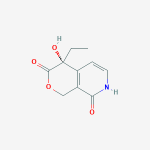 molecular formula C10H11NO4 B12933536 (R)-4-Ethyl-4-hydroxy-1,7-dihydro-3H-pyrano[3,4-c]pyridine-3,8(4H)-dione 