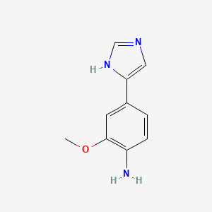 molecular formula C10H11N3O B12933547 4-(1H-imidazol-5-yl)-2-methoxyaniline CAS No. 89250-12-4