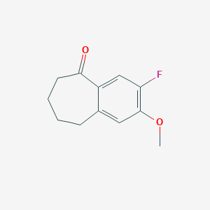 molecular formula C12H13FO2 B12933576 3-Fluoro-2-methoxy-6,7,8,9-tetrahydro-5H-benzo[7]annulen-5-one 