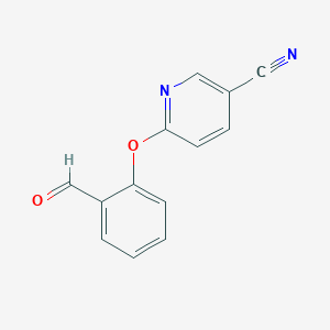 molecular formula C13H8N2O2 B12933590 3-Pyridinecarbonitrile, 6-(2-formylphenoxy)- 