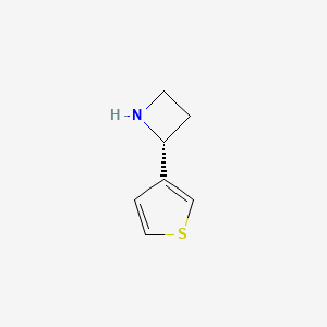 molecular formula C7H9NS B12933607 (R)-2-(Thiophen-3-yl)azetidine 