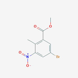 molecular formula C9H8BrNO4 B1293363 Methyl 5-bromo-2-methyl-3-nitrobenzoate CAS No. 220514-28-3