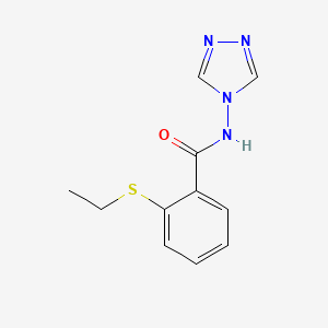 molecular formula C11H12N4OS B12933633 2-ethylsulfanyl-N-(1,2,4-triazol-4-yl)benzamide CAS No. 663186-01-4