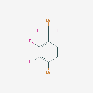 molecular formula C7H2Br2F4 B12933666 1-Bromo-4-(bromodifluoromethyl)-2,3-difluorobenzene 