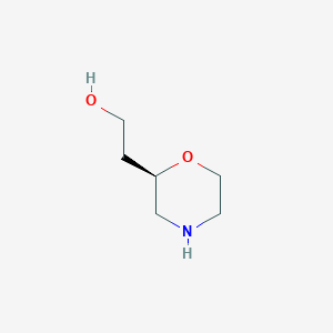 molecular formula C6H13NO2 B12933676 (R)-2-(Morpholin-2-yl)ethan-1-ol 