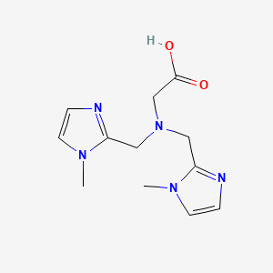 molecular formula C12H17N5O2 B12933703 Glycine, N,N-bis[(1-methyl-1H-imidazol-2-yl)methyl]- CAS No. 184647-13-0