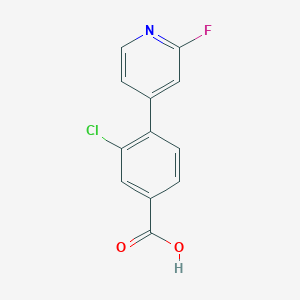 3-Chloro-4-(2-fluoropyridin-4-yl)benzoic acid