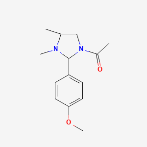 1-[2-(4-Methoxyphenyl)-3,4,4-trimethylimidazolidin-1-yl]ethan-1-one