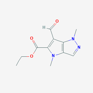 Ethyl 6-formyl-1,4-dimethyl-1,4-dihydropyrrolo[3,2-c]pyrazole-5-carboxylate