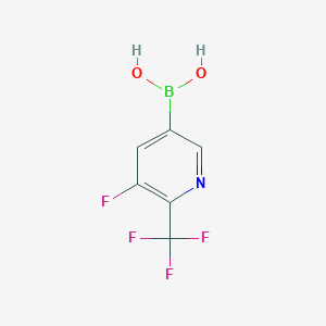 molecular formula C6H4BF4NO2 B12933751 [5-Fluoro-6-(trifluoromethyl)pyridin-3-yl]boronic acid 