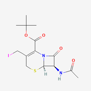 molecular formula C14H19IN2O4S B12933753 (6R,7R)-tert-Butyl 7-acetamido-3-(iodomethyl)-8-oxo-5-thia-1-azabicyclo[4.2.0]oct-2-ene-2-carboxylate 