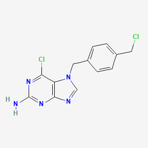 6-Chloro-7-{[4-(chloromethyl)phenyl]methyl}-7H-purin-2-amine