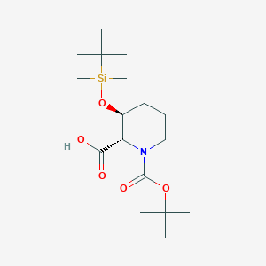 (2S,3S)-1-(tert-Butoxycarbonyl)-3-((tert-butyldimethylsilyl)oxy)piperidine-2-carboxylic acid