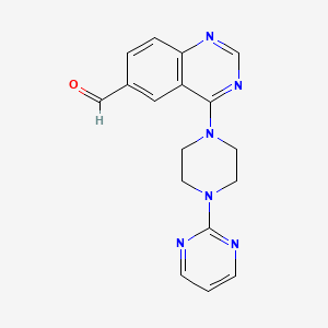 4-(4-(Pyrimidin-2-yl)piperazin-1-yl)quinazoline-6-carbaldehyde